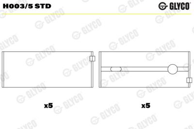 GLYCO H003/5 STD Yatak Ana Volvo Std 271236