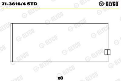 GLYCO 71-3616/4 STD Yatak Kol Volvo 740-940 2.0 1357490 270136