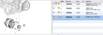 PSA 96868420 Kasnak 96868420 4818330 4819446 13502580 13579114 13579676 13580078 13501719