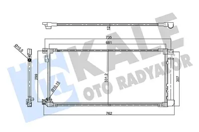 KALE 358775 Klima Radyatoru Toyota Aurıs 1.2 Vvtı 15-18 Kurutuculu 8845002510