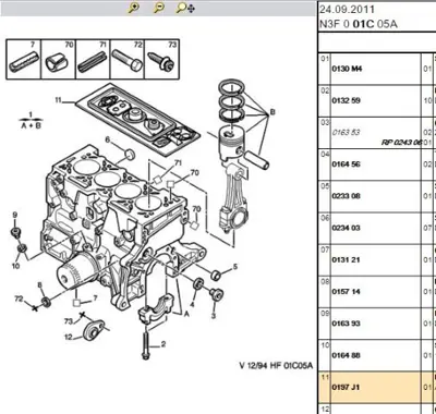 PSA 0197.J1 Conta Takım 0197.J1