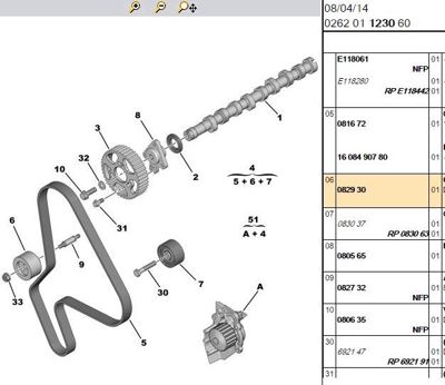 PSA 0829.30 TRİGER Gergi Rulmanı 0829.30