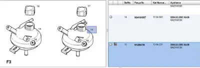 PSA 9129478 Rady.Su Tan.X12xe X14xe X16xe Corsa B 1304231 1304648 90410058 9129478
