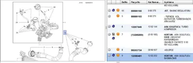 PSA 13398481 Turbo Hortumu Astra J A14net 1302219 1302262 13377051 13398481 39202872