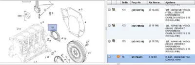 PSA 93178503 Conta Arka Krank Mili Z19dth ASTRAH-ASTRAJ 614965 93178503