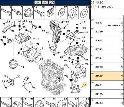 PSA 1813.47 Motor Kulağı  1813.47