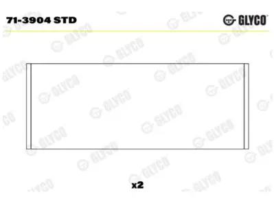 GLYCO F713904STD Kol Yatak Std Ajm Anu Atd Atj Bjb Bls Bkc Bmt Bru Bst Bxe Caya Cayb Clna 2 Adet (Bır Silindir Icın) 45105701 45105701A 45105701B 45105701C