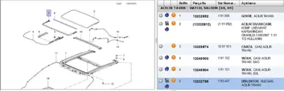 PSA 13232795 Sunroof Rüzgarlığı 13232795 193014 193447 22799888