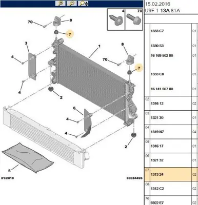 PSA 1313.24 Fan Davlunbaz Lastiği 131324