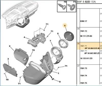 PSA 1606401580 Vites Kol Körüğü  1606401580