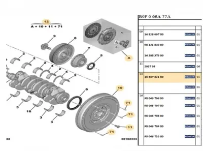 PSA 1666762180 Debryaj Kıt Volant Tk 1666762180