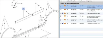 PSA 95275366 Kapı Bant Ön Sağ 95275366