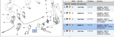 PSA 20996137 Emniyet Kemer Tüp Sağ İnsg. 2011- Bej 197733 20996137