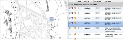 PSA 13577115 Ön Kapı Menteşesi Üst : R 130114 13577115