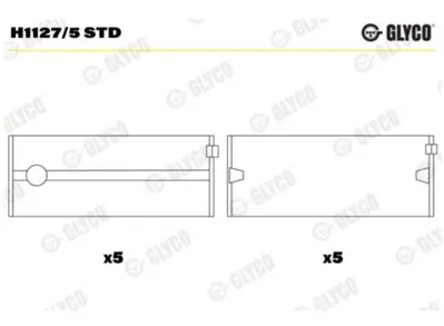 GLYCO FH11275STD Ana Yatak Std Corsa C – Astra G – Astra H – Zafıra B – Astra J – Corsa D – Merıva A – Merıva B – Y17 89447052730