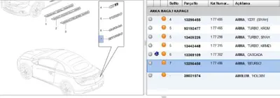 PSA 13296456 Bı Turbo Yazı 13272485 13296456 177475 177486 4423819 95519236