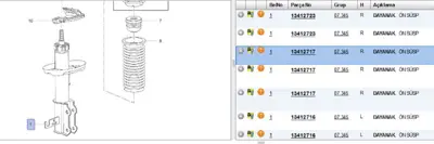 PSA 13412717 Ön Amortisör 13412717 345018