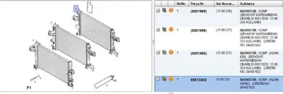 PSA 95513833 Radyatör Komple Z14xe CORSAC 1300237 1300333 9201956 95513833