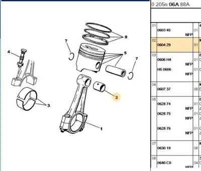 PSA 0604.29 Piston Kol Burcu 60429