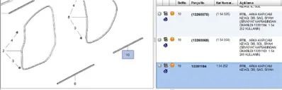 PSA 13391184 Yatay Fitil Dış Arka Sağ Siyah 13260070 13391184 154026 154252