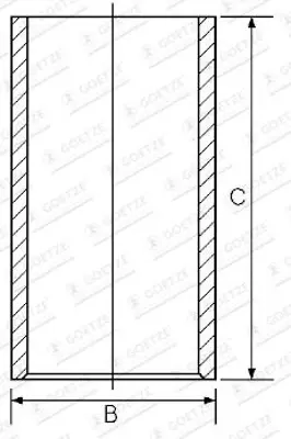 GOETZE 1401540000 Gomlek 104.00 Mm Std Mıtsubıshı Canter Fe 449 Fe 659 00- 4d34 Yenı Tıp 89825190