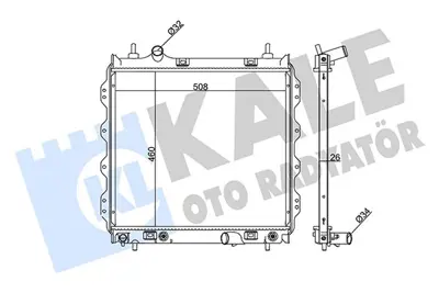 KALE 351850 Su Radyatoru Chrysler Pt Cruıser 1.6 2.0 2.4 00- At [brazıng] [460x508x23]  