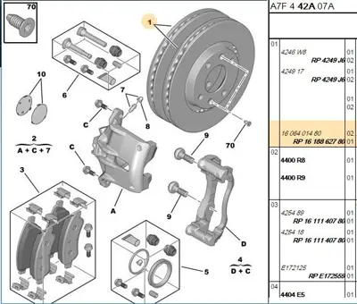 EUROREPAR 1606401480 Yeni No:1618862780 4249J6 186693 BG3622C MDC1492 9961975 92111600 17338 E169142 24869 24012601201