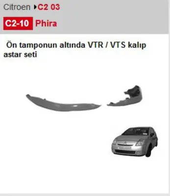 PHIRA C210 Ön Tampon Spoıler C2 03/06 Os 7452Z9 511229Q 3655964A 663414 4000261 511225 917580 CI3041814 CI3041813 107072818