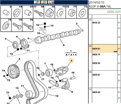PSA 0829.63 Sargı Makara Braketı S - 9400829629 82960 LR000645 MN982081 9638115380 71771590 82961 71771596 1609524780 7903301226
