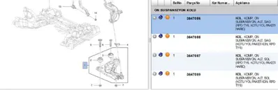 PSA 3647086 Yenı No:9819418280 3647086 TRC1490 43488 53157 31854AP 9819418080 9720743 QSA2977S VKDS325047B 9819418280