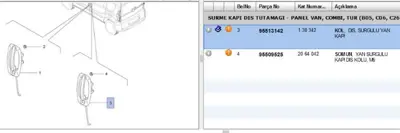 PSA 95513142 Yenı No:1608302780 AL80612 80612 735482260 9101LQ 735460511 95513142 735499131 735504245 9101NX 735545496