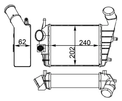 BEHR MAHLE CI195000P Turbo Radyatoru 335x440 Alfa Romeo 156 19 24jtd Eno:8ml376746541 103011 60619007 817861 96699 8ML376746541 60686738 7133108 96752 30123A MST275