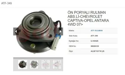 ATF 349 Porya On 5d Abslı 42 06×151*91 25 Chevrolet Captıva Opel Antara 20d 20d 4wd 24 32 4wd 07- 4814304 5358 25903358 4802486 DEWB11150 4809314 VKBA7437 9330010 R19011 251791