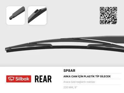 SİLBAK SP8AR Arka Sılecek Supurgesı 200 Mm Plastık Renault Clio V 06/19> SP8AR