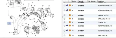 PSA 3647457 Yenı No:9820100780 3647457 9820100780 9689034680 15603 2400533 T415603 9815434280 R15636 90597 769777