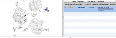 PSA 15326388 Hararet Sensoru Vectra B Astra G 2.2  1338441 15326388 21120385101005 TX89 96181508 7472076 17034869 90080239 12611420 15404280 1341856