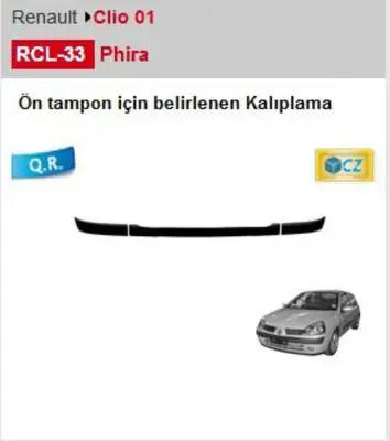 PHIRA RCL33 On Tampon Bandı Set Clıo 02 / 05 7701209072 7701207085 7701476554 3211104 52933034 4413150 RN3221000 4341574A 7701473708 3651899A