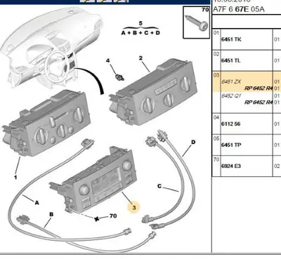 PSA 6451.ZX Yeni No:6452.R4 K109138 6451ZX 6451TN 20123 V42790005 1308CN 77189 359000602990 106059 ZVK163