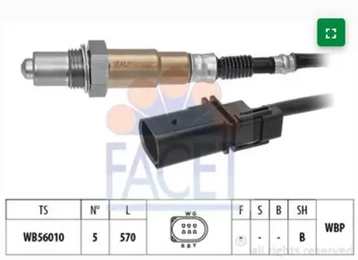 FACET 108597 Oksıjen Sensoru Lambda Sondası Octavıa Superb Yetı Caddy Gol 03L906262
