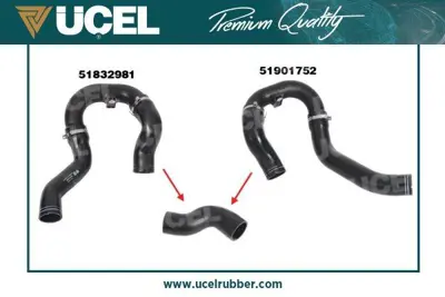 ÜÇEL S35655 Turbo Hortumu Kucuk Plastık Parca Harıc Yenı Doblo 1.3 Multıjet 09+ Model 51832981 771295 51901752 AS601428 79187 51810956 700451 AS509758 700452 15012