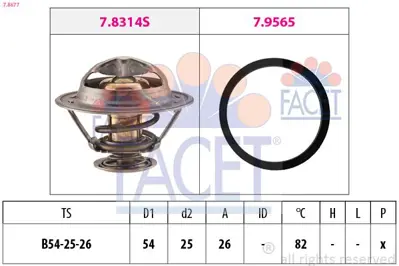 FACET 78677 Termostat 79c Peugeot Boxer Fıat Ducato 25tdı 28hdı 28jtd S8u S9w 133890 TH09474G1 8MT354774471 819903 9161123 4823211 623179 622179 9108106 4809019