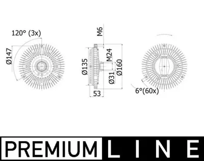 BEHR MAHLE CFC79001P Fan Termıgı Cap 135 Mm Audı A8 4d2  4d8 Eno:8mv376733035 26688