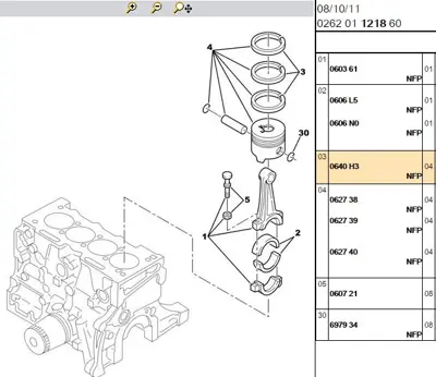 PSA 0640.H3 Segman Takım 1pst.Sx 1.5d 0640H3 0640.H3 0640H3 0640H3 0640L3