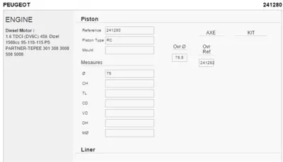 KONEKS 241280 Pıston 75.00 Mm Std Peugeot Partner Tepee 1.6 Hdı Dv6c Euro 5 