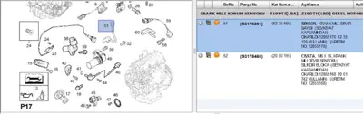 PSA 12855170 Krank Devır Sensoru Opel Vectra C Z19dt 12855170 3322055L00000 EE0034 46798345 VE363178 XREV409 6PU009163391 K68093401AA 6235666 28126