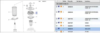 PSA 3646232 Yenı No:9817592480 3646232 311952 30446 SU001A6620 9800480380 9805572080 M25912 9817592480 31195 3637402