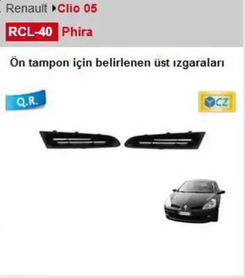 PHIRA RCL40 Panjur Sıyah Hback Sol  / Sag Set Clıo 05 / 09 Cl05100 7701208684 6033915A1 6009052 4331511 761303 PGMG1235 4331512 761305 RN3252003 6009051