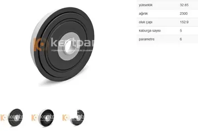 KENTPAR 119 Krank Kasnagı Dolu Fıesta V-Vı 206 307 407 Partner 1.4 Hdı 1.6 Hdı 04- G8d Gpd Dv4td Dv6ted4 0515T0