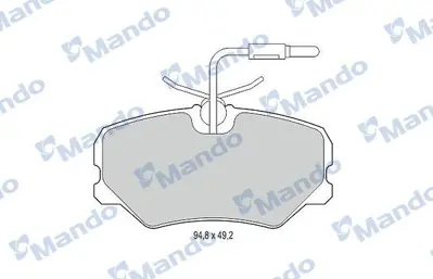 MANDO 015082 Fren Balatası On 95mm Kablolu P405 Em Ym  87- Tamır Takım 2120909 425135 TX0331 E172574 8DB355017741 223715 425095 226202 MDB1376 P362302