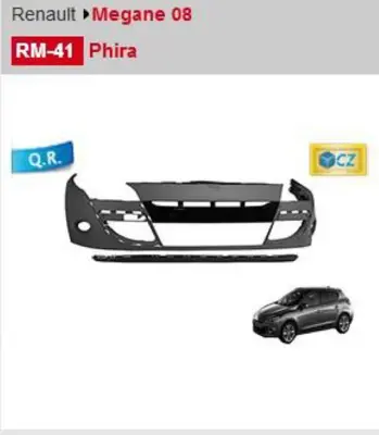 PHIRA RM41 On Tampon Astarlı 3kapı Megane 09 / 12 620220036R ACI4378574 4378574 775124 4465250 3651388C 3651128A 52153031 25304069 107198608